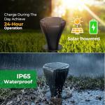 Solar Powered Mole Repellent for Lawns, 8 Packs Ultrasonic Vole Repeller Outdoor, IP 65 Waterproof Outdoor Ultrasonic Mole Deterrent Get Rid of Gopher Vole Skunk Groundhog Snake in Garden Yard Lawn