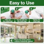 Mouse Rodent Repellent, 25 Pack Peppermint Oil Mouse Traps for Rat Mice, Ant, Roach, Spider, Squirrel, Nature Mouse Deterrent for Indoor Outdoor Use, for Garden & Home, Family & Pet Safe 01