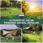 Mole Repellent Solar Powered, 8 Pack Waterproof Ultrasonic Deterrent Gopher Vole Repellent Outdoor, Repellent Rat, Squirrel, Skunk, Mole for Lawns Garden Yard