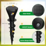 Solar Powered Mole Repellent for Lawns, 8 Packs Ultrasonic Vole Repeller Outdoor, IP 65 Waterproof Outdoor Ultrasonic Mole Deterrent Get Rid of Gopher Vole Skunk Groundhog Snake in Garden Yard Lawn