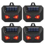 Solar Nocturnal Animal Repellent Outdoor 4 Pack Predator Eyes Coyote Deterrent Skunk Repellent for Yard with Red LED Lights for Deer Fox Raccoon Animal Repeller Device for Chicken Coop Farm Garden