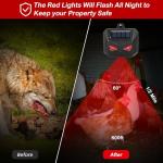 Solar Nocturnal Animal Repellent Outdoor 4 Pack Predator Eyes Coyote Deterrent Skunk Repellent for Yard with Red LED Lights for Deer Fox Raccoon Animal Repeller Device for Chicken Coop Farm Garden
