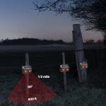 Solar Nocturnal Animal Repellent Outdoor 4 Pack Predator Eyes Coyote Deterrent Skunk Repellent for Yard with Red LED Lights for Deer Fox Raccoon Animal Repeller Device for Chicken Coop Farm Garden