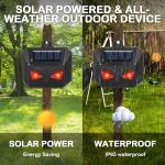 Solar Nocturnal Animal Repellent Outdoor 4 Pack Predator Eyes Coyote Deterrent Skunk Repellent for Yard with Red LED Lights for Deer Fox Raccoon Animal Repeller Device for Chicken Coop Farm Garden