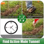 2 Pack Mole Traps That Kill Best, Vole Traps Outdoor Use Scissor for Lawns, Mole Trap Easy to Set Galvanized Steel Reusable Quick Capture Gopher