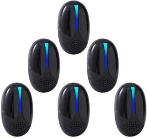 2026 Upgraded Ultrasonic Repeller Pest Indoor, Mouse Traps Repellent Insect Plug in, Pest Control Ant,Roach,Rodent, Mouse, Bugs, Mosquito, Spider, for Home, Office, Warehouse 6 Packs, Black