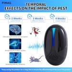 2026 Upgraded Ultrasonic Repeller Pest Indoor, Mouse Traps Repellent Insect Plug in, Pest Control Ant,Roach,Rodent, Mouse, Bugs, Mosquito, Spider, for Home, Office, Warehouse 6 Packs, Black