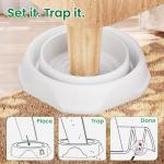 Bed Bug Interceptors, 8 Pack Bed Bug Traps, Insect Detector for Bed, Sofa & All Furniture, 24/7 Monitor, 360° Protection for Your Family's Peaceful Sleep, White