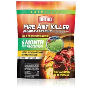 Ortho Fire Ant Killer Broadcast Granules, Kills Mounds in 15 Minutes, 6 Month Protection, Treats 5,650 sq. ft., 13 lb.