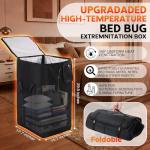 Bed Bug Heater, 360° High-Temperature Portable Bed Bug Killer Treatment Equipment with Digital Timer & Temperature Control, Fast Heating to 155°F for Against Moths, Carpet Beetles and Lice