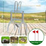 4 Pack Mole Traps That Kill Best, Mole Trap Easy to Set, Galvanized Steel Gopher Traps for Lawns, Reusable Quick Capture Gopher Hawk Vole Trap Outdoor Use