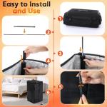 Bed Bug Heater, 360° High-Temperature Portable Bed Bug Killer Treatment Equipment with Digital Timer & Temperature Control, Fast Heating to 155°F for Against Moths, Carpet Beetles and Lice