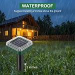 Solar Powered Mole Repellent, Ultrasonic Outdoor Pest Repellent Stakes - Repels Voles, Groundhogs, Snakes & Rodents - Garden Pest Control Device, Safe for Pets – 10 Pack