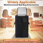 Bed Bug Heater, 360° High-Temperature Portable Bed Bug Killer Treatment Equipment with Digital Timer & Temperature Control, Fast Heating to 155°F for Against Moths, Carpet Beetles and Lice