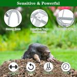 4 Pack Mole Traps That Kill Best, Mole Trap Easy to Set, Galvanized Steel Gopher Traps for Lawns, Reusable Quick Capture Gopher Hawk Vole Trap Outdoor Use