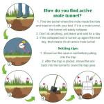 4 Pack Mole Traps That Kill Best, Mole Trap Easy to Set, Galvanized Steel Gopher Traps for Lawns, Reusable Quick Capture Gopher Hawk Vole Trap Outdoor Use