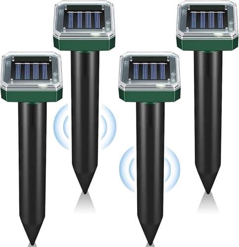 Solar Sonic Mole Repellent Spikes - 4 Pack