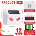 12 Pack Solar Animal Repeller for Yard & Garden