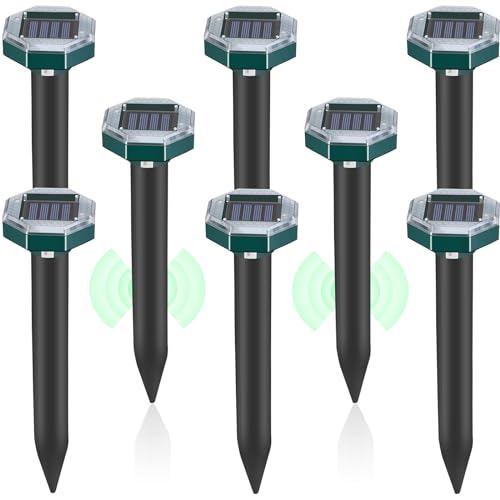 Solar-Powered Ultrasonic Mole and Snake Repellent