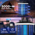 Portable 2-in-1 Outdoor Bug Zapper with LED