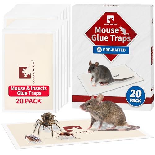 LULUCATCH 20 Pack Indoor Sticky Mouse Traps