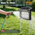 Solar Mosquito Zapper with Panel Sensor and Cord