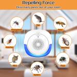 2026 Upgraded Ultrasonic Pest Repellent Indoor Insect Repeller, Pest Control for Roach, Rodent, Mouse, Bugs, Mosquito, Mice, Spider, Ant, Rodent Repellent Ultrasonic Plug in 2 Mode (6)