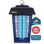 Flowtron Bug Zapper, 1 Acre of Outdoor Coverage with Powerful 40W Bulb & 5600V Instant Killing Grid, Electric Insect, Fly & Mosquito Zapper, Made in The USA