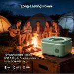 Long-Lasting Indoor/Outdoor Mosquito Repeller, Up to 240H Refill + 15H per Charge, USB-C Powered for Continuous Use, Mosquito-Repelling Plant-Based Essential Oil Refill, Smart Status Monitoring