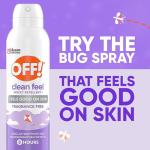 Off! Clean Feel Insect Repellent Aerosol with 20% Picaridin - Long-Lasting DEET-Free Protection from Mosquitoes, Fragrance-Free Pest Control for Ticks & Flies, Camping, Bug Spray - 5 oz (Pack of 2)