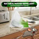 Mouse Rodent Repellent, 24 Pack Peppermint Oil Mouse Traps for Rat Mice, Nature Mouse Deterrent for Indoor Outdoor Use, for Garden & Home, Family & Pet Friendy