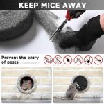 Steel Wool Mice Control, 65FT(1.1LB)#1 Steel Wool, Keep Mouse Away from Holes, Barrier and Gap Filler for Home, Wall, Garden, Kitchen, Pipeline in Garage, Coarse