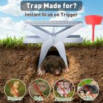 Rust-Proof Scissor Mole Traps - 2 Pack