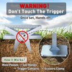 Rust-Proof Scissor Mole Traps - 2 Pack