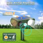 Solar Ultrasonic Animal Repeller - 2 Pack
