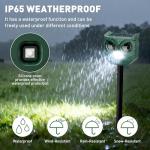 Solar Ultrasonic Animal Repeller with LED Lights