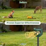 Solar Ultrasonic Animal Repeller with LED Lights