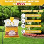6 Pack Outdoor Fly Traps with Bait Bags