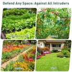 Solar Ultrasonic Animal Repeller with LED Lights