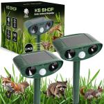 Solar Ultrasonic Animal Repellent - 2 Pack