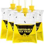 Pre-Baited Outdoor Fly Traps for Patios - 4 Pack