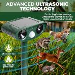 Solar Ultrasonic Animal Repellent - 2 Pack