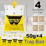 Pre-Baited Outdoor Fly Traps for Patios - 4 Pack