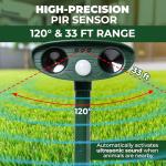 Solar Ultrasonic Animal Repellent - 2 Pack