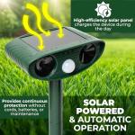 Solar Ultrasonic Animal Repellent - 2 Pack