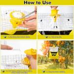 Pre-Baited Outdoor Fly Traps for Patios - 4 Pack