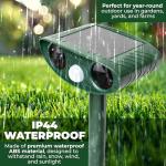 Solar Ultrasonic Animal Repellent - 2 Pack