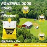 Pre-Baited Outdoor Fly Traps for Patios - 4 Pack