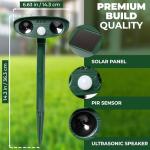 Solar Ultrasonic Animal Repellent - 2 Pack