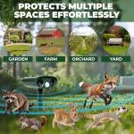 Solar Ultrasonic Animal Repellent - 2 Pack